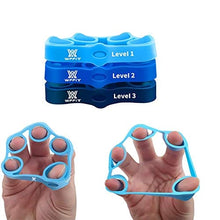 Load image into Gallery viewer, WFFIT Finger Exercise Finger Grip Finger Stretcher, Resistance Bands Hand Extensor Exerciser Elastic,Finger Grip Trainer for Relieve Joint Pain, Rehabilitation,Relaxation Grips Workout