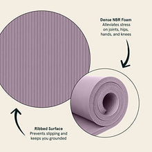 Load image into Gallery viewer, Retrospec Solana Yoga Mat 1" Thick w/Nylon Strap for Men & Women - Non Slip Exercise Mat for Home Yoga, Pilates, Stretching, Floor & Fitness Workouts -Violet Haze