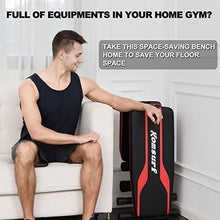 Load image into Gallery viewer, KOMSURF Weight Bench, Adjustable Workout Bench, Exercise Bench Press for Home Gym, Foldable Equipment Body Gym System, Strength Training Bench for Full Body Workout