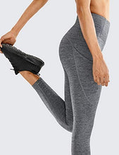 Load image into Gallery viewer, CRZ YOGA Women's Naked Feeling Workout Leggings 25 Inches - High Waisted Yoga Pants with Side Pockets Double Ash