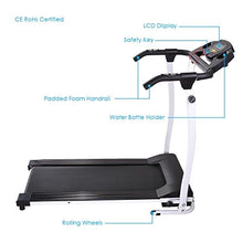 Load image into Gallery viewer, AW Folding Electric Treadmill Portable Running Walking Treadmill with LCD Display Easy Assembly for Home Exercise White