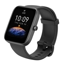 Load image into Gallery viewer, Amazfit Bip 3 Smart Watch for Android iPhone, Health Fitness Tracker with 1.69" Large Display,14-Day Battery Life, 60+ Sports Modes, Blood Oxygen Heart Rate Monitor, 5 ATM Water-Resistant (Black)