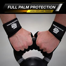 Load image into Gallery viewer, Fit Active Sports New Ventilated Weight Lifting Gloves with Built-in Wrist Wraps, Full Palm Protection & Extra Grip. Great for Pull Ups, Cross Training, Fitness & Weightlifting. (Men & Women)
