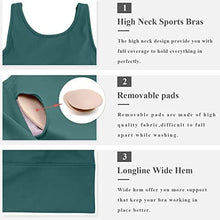 Load image into Gallery viewer, High Neck Sports Bra for Women Longline Low Back Sports Bras Medium Impact Padded Workout Crop Tops for Yoga Gym