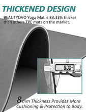 Load image into Gallery viewer, Yoga Mat with Strap, 1/3 Inch Extra Thick Yoga Mat Double-sided Non Slip, Professional TPE Yoga Mats for Women Men, Workout Mat for Yoga, Pilates and Floor Exercises