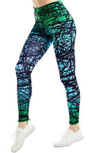Load image into Gallery viewer, COOLOMG Women's Leggings Yoga Long Pants Compression Drawstring Running Tights Non See-Through Green Forest Adults Small(Youth X-Large)