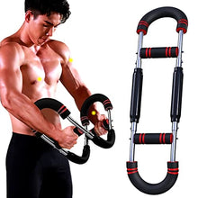 Load image into Gallery viewer, XINRUI U Shape Twister Arm Exerciser, Home Chest Expander, Biceps, Triceps, Forearm, Inner Thighs & Shoulder Muscle Fitness Equipment, Arm Strength Training Workout Machine (110-132 lbs)