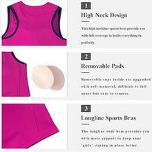 Load image into Gallery viewer, High Neck Sports Bra for Women Longline Full Coverage Sports Bras for Yoga Gym Medium Impact Padded Workout Crop Tops
