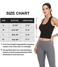 Load image into Gallery viewer, Porvike Sports Crop Tank Tops for Women Cropped Athletic Yoga Tops Racerback Running Tanks Cotton Workout Shirts Sleeveless Undershirts Exercise Gym Clothes 3 Pack Black White Grey M
