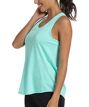 Load image into Gallery viewer, HLXFHB Workout Tank Tops for Women Gym Exercise Athletic Yoga Tops Racerback Sports Shirts Green