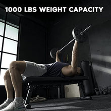 Load image into Gallery viewer, FLYBIRD Flat Weight Bench Foldable 1000 LBS Weight Capacity for Strength Training Bench Press, 45.3 Inches Long Workout Benches for Home