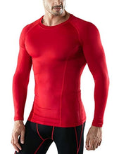 Load image into Gallery viewer, ATHLIO CLSX Men's UPF 50+ Long Sleeve Compression Shirts, Water Sports Rash Guard Base Layer, Athletic Workout Shirt, 3pack Black/Charcoal/Red