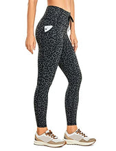 Load image into Gallery viewer, CRZ YOGA Women's Naked Feeling Workout Leggings 25 Inches - High Waisted 7/8 Drawstring Yoga Tight Pants with Pockets Leopard Printed