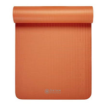 Load image into Gallery viewer, Gaiam Essentials Thick Yoga Mat Fitness & Exercise Mat with Easy-Cinch Carrier Strap, Orange, 72""L X 24""W X 2/5 Inch Thick-10mm