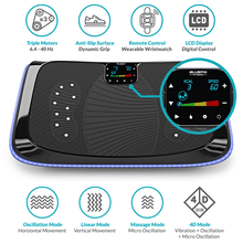 Load image into Gallery viewer, 4D Vibration Plate with Triple Motors with Bluetooth Speakers - The Home Fitness Corp