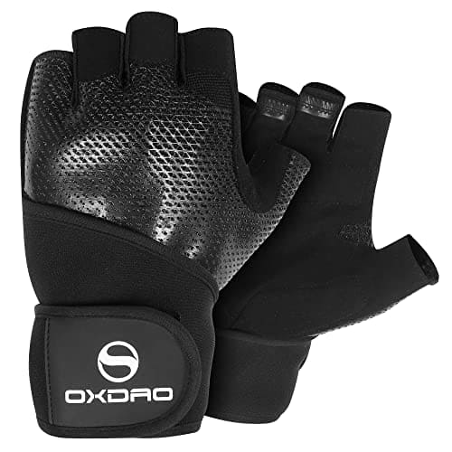 OXDAO Workout Weightlifting Gym Gloves for Men & Women with Wrist & Full Palm Protection, for Weight Lifting, Powerlifting, Training, Fitness, Hanging, Pull ups…