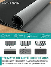 Load image into Gallery viewer, Yoga Mat with Strap, 1/3 Inch Extra Thick Yoga Mat Double-sided Non Slip, Professional TPE Yoga Mats for Women Men, Workout Mat for Yoga, Pilates and Floor Exercises