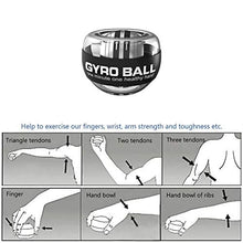 Load image into Gallery viewer, GOZATO Auto-Start Wrist Power Gyro Ball, Wrist Strengthener and Forearm Exerciser for Stronger Arm Fingers Wrist Bones and Muscle with LED Lights