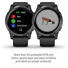 Load image into Gallery viewer, Garmin Vivoactive 4, GPS Smartwatch, Features Music, Body Energy Monitoring, Animated Workouts, Pulse Ox Sensors and More, Black