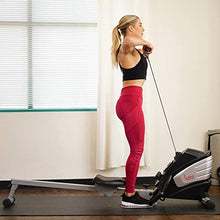 Load image into Gallery viewer, Sunny Health & Fitness Dual Function Magnetic Rowing Machine w/ Digital Monitor, Multi-Exercise Step Plates, 275 LB Max Weight and Foldable - SF-RW5622
