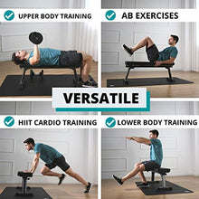 Load image into Gallery viewer, Finer Form Foldable Flat Weight Bench for Bench Press, Strength Training, and Ab Exercises - Free PDF Workout Chart Included