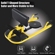 Load image into Gallery viewer, SHINYEVER 5 in 1 Deep Sissy Squat Multifunction Fitness Trainer Deep Squat Machine for Home Gym Workout Station Leg Exercise Machine Yellow
