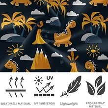Load image into Gallery viewer, visesunny High Waist Yoga Pants with Pockets Yellow Dinosaurs A Volcano and Palm Tree Buttery Soft Tummy Control Running Workout Pants 4 Way Stretch Pocket Leggings
