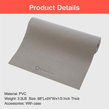 Load image into Gallery viewer, Primasole Yoga Mat with Carry Strap for Yoga Pilates Fitness and Floor Workout at Home and Gym 1/3 thick (Earth Brown Color) PSS91NH009A