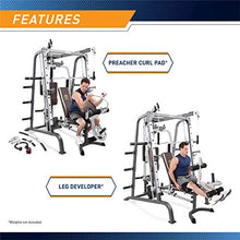 Load image into Gallery viewer, Marcy Smith Cage Workout Machine Total Body Training Home Gym System with Linear Bearing Md-9010G, Silver (MD-9010)
