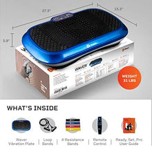 Load image into Gallery viewer, LifePro Vibration Plate Exercise Machine - Whole Body Workout Vibration Fitness Platform w/ Loop Bands - Home Training Equipment - Remote, Balance Straps, Videos & Manual