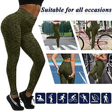 Load image into Gallery viewer, Murandick Textured Leggings for Women Scrunch High Waist Textured Yoga Workout Pants - Dazzle Green