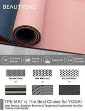 Load image into Gallery viewer, Yoga Mat with Strap, 1/3 Inch Extra Thick Yoga Mat Double-sided Non Slip, Professional TPE Yoga Mats for Women Men, Workout Mat for Yoga, Pilates and Floor Exercises
