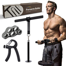 Load image into Gallery viewer, V-Hawk Forearm Wrist Roller - Wrist & Forearm Strengthener with Finger Exerciser, Forearm Workout Equipment Arm Blaster with Anti-Slip Grip Strength Trainer for Home and Gym Workout