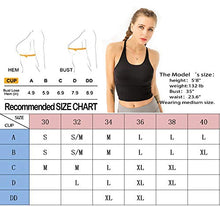 Load image into Gallery viewer, Redqenting Women&#39;s Sports Bras Medium Support Yoga Bras Padded Seamless Bralette Workout Running Bras Black
