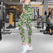 Load image into Gallery viewer, visesunny High Waist Yoga Pants with Pockets Flamingo Tummy Control Workout Running Yoga Leggings for Women