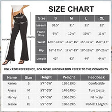 Load image into Gallery viewer, ZOOSIXX Flare Yoga Pants for Women, Bootcut High Waisted Black Crossover Leggings Black
