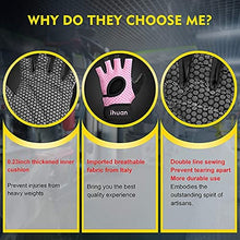 Load image into Gallery viewer, ihuan Breathable Weight Lifting Gloves: Workout Gloves for Men and Women Gym Gloves with Wrist Support | Enhance Palm Protection | Extra Grip for Fitness | Lifting | Training | Rowing | Pull-ups……