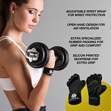 Load image into Gallery viewer, Fit Active Sports New Ventilated Weight Lifting Gloves with Built-in Wrist Wraps, Full Palm Protection & Extra Grip. Great for Pull Ups, Cross Training, Fitness & Weightlifting. (Men & Women)