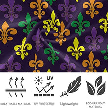 Load image into Gallery viewer, visesunny High Waist Yoga Pants with Pockets Mardi Gras with French Lily Tummy Control Workout Running Yoga Leggings for Women