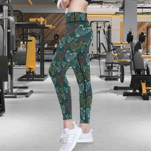 Load image into Gallery viewer, visesunny High Waist Yoga Pants with Pockets Rooster Dot Decorative Buttery Soft Tummy Control Running Workout Pants 4 Way Stretch Pocket Leggings