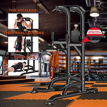 Load image into Gallery viewer, Power Tower Adjustable Height Pull Up & Dip Station Multi-Function Home Strength Training Fitness Workout Station for Home Gym
