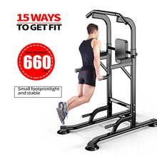 Load image into Gallery viewer, Power Tower Adjustable Height Pull Up & Dip Station Multi-Function Home Strength Training Fitness Workout Station for Home Gym