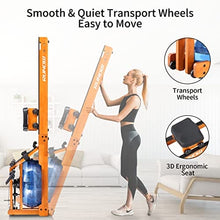 Load image into Gallery viewer, RUNOW Water Rowing Machine with LCD Monitor Water Rower Wooden Adjustable Resistance Oak Wood Rowing Machine for Home Use