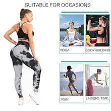 Load image into Gallery viewer, AIMILIA Butt Lifting Anti Cellulite Leggings for Women High Waisted Yoga Pants Workout Tummy Control Sport Tights - Z-dye-gray-black