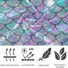 Load image into Gallery viewer, visesunny High Waist Yoga Pants with Pockets Beautiful Rainbow Mermaid Scale Buttery Soft Tummy Control Running Workout Pants 4 Way Stretch Pocket Leggings