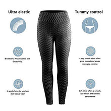 Load image into Gallery viewer, FSIGOM Women's High WAIS Yoga Pants Workout Soft Tights Fitness Printed Tummy Control Leggings (Black, S)