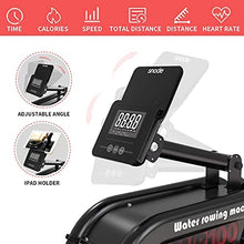 Load image into Gallery viewer, SNODE Water Rowing Machine with Bluetooth APP, Rower Machine for Home Use, Heavy Duty Frame with 331Lbs Weight Capacity