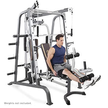 Load image into Gallery viewer, Marcy Smith Cage Workout Machine Total Body Training Home Gym System with Linear Bearing Md-9010G, Silver (MD-9010)