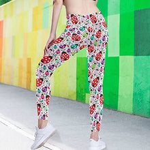Load image into Gallery viewer, visesunny High Waist Yoga Pants with Pockets Cute Ladybug Polka Dot Buttery Soft Tummy Control Running Workout Pants 4 Way Stretch Pocket Leggings