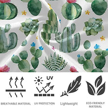 Load image into Gallery viewer, visesunny High Waist Yoga Pants with Pockets Green Watercolor Cactus Succulents and Multicolored Flower Buttery Soft Tummy Control Running Workout Pants 4 Way Stretch Pocket Leggings
